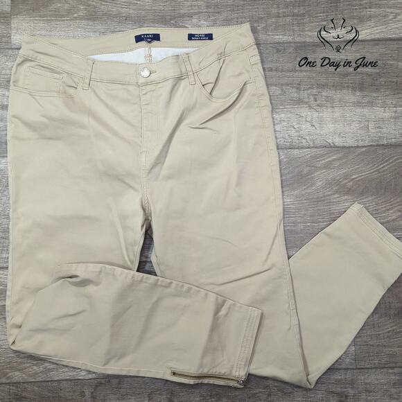 Kaari Blue Mid Rise Skinny Ankle Pants Size 14 - Picture 1 of 6